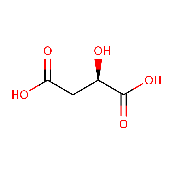 Structural image of (+)-Malic acid