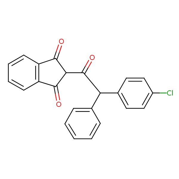 Structural image of Chlorophacinone