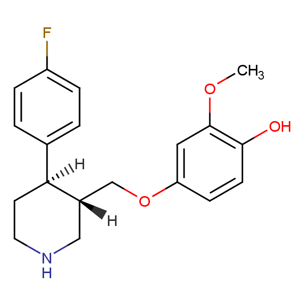 Structural image of 4-{[4-(4-Fluorophenyl)piperidin-3-yl]methoxy}-2-methoxyphenol