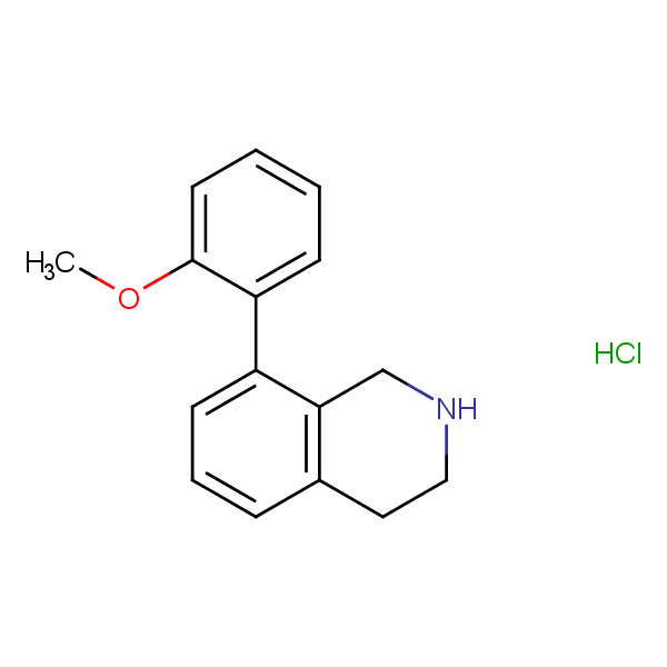 Structural image of 8-(2-Methoxyphenyl)-1,2,3,4-tetrahydroisoquinoline--hydrogen chloride (1/1)