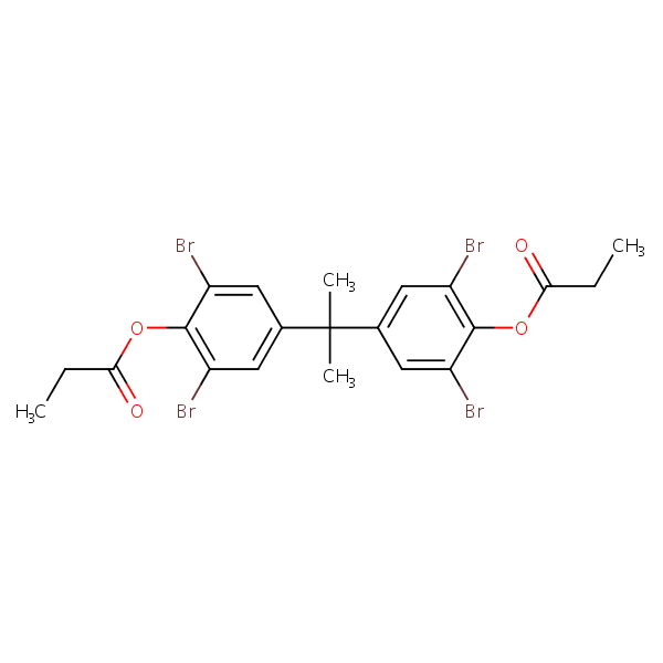 Structural image of 3,3',5,5'-Tetrabromobisphenol A bispropionate