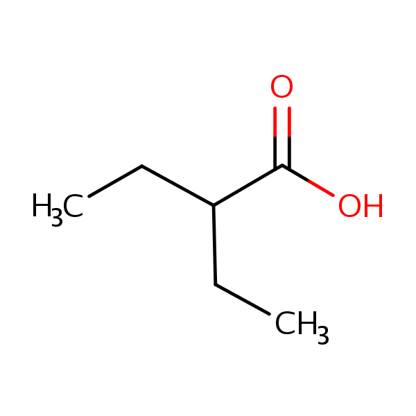 Structural image of 2-Ethylbutyric acid