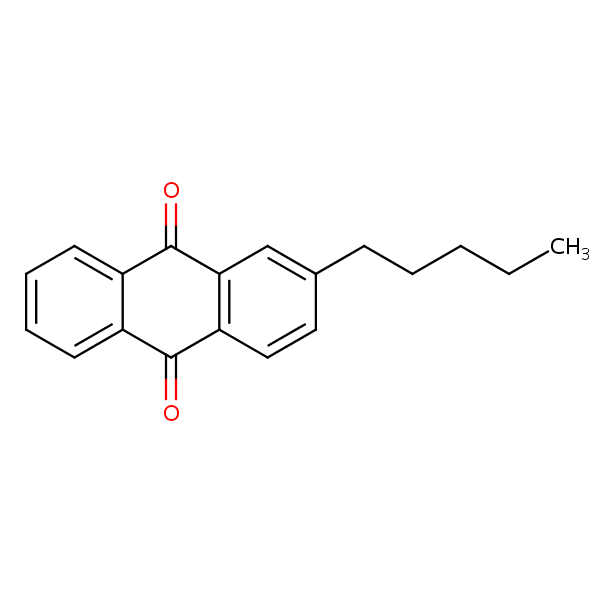 Structural image of 9,10-Anthracenedione, 2-pentyl-