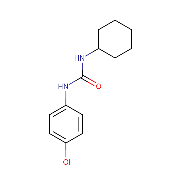Structural image of 1-cyclohexyl-3-(4-hydroxyphenyl)urea