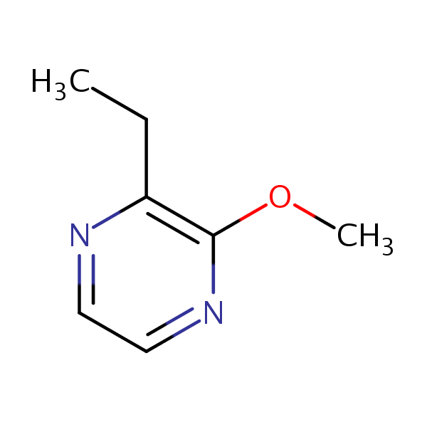 Structural image of Pyrazine, 2-ethyl-3-methoxy-