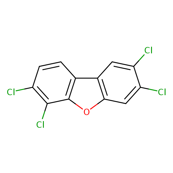 Structural image of Dibenzofuran, 2,3,6,7-tetrachloro-