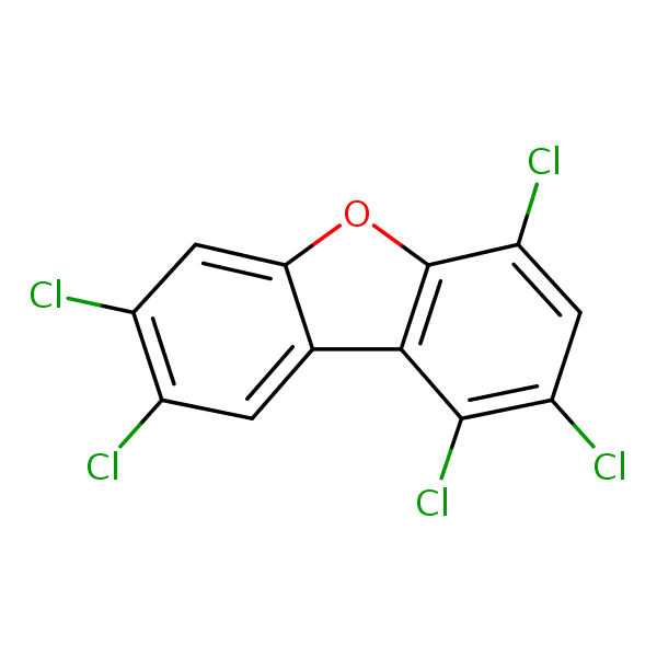 Structural image of 1,2,4,7,8-Pentachlorodibenzofuran