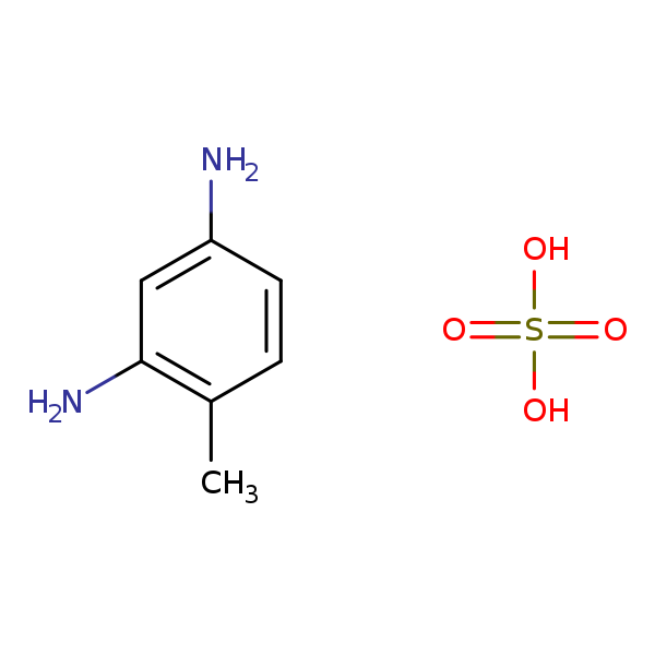 Structural image of 1,3-Benzenediamine, 4-methyl-, sulfate (1:1)
