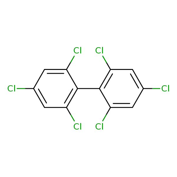 Structural image of 2,2',4,4',6,6'-Hexachlorobiphenyl