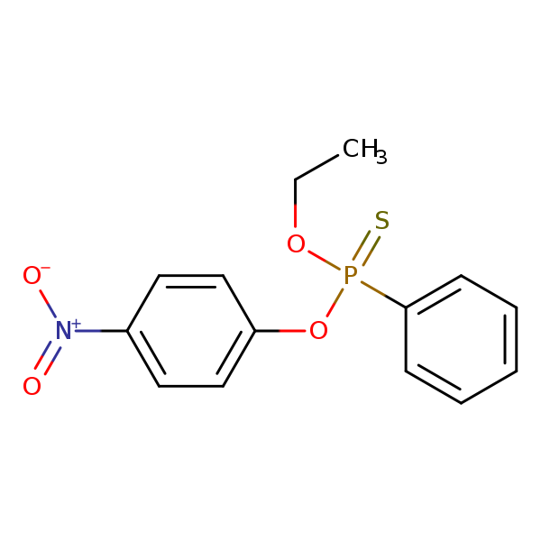 Structural image of O-Ethyl O-(p-nitrophenyl phenyl)phosphonothioate