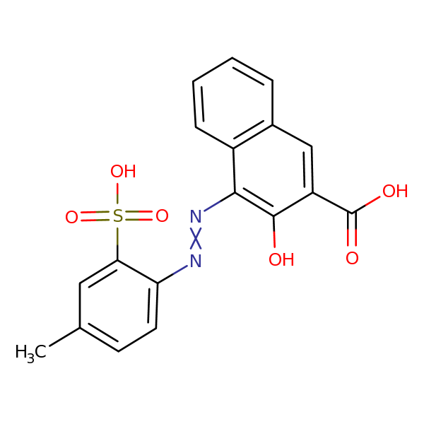 Structural image of 3-Hydroxy-4-[2-(4-methyl-2-sulfophenyl)d...