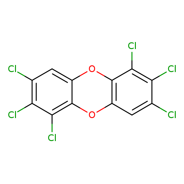 Structural image of 1,2,3,6,7,8-Hexachlorodibenzo-p-dioxin
