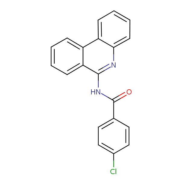 Structural image of 4-Chloro-N-(phenanthridin-6-yl)benzamide