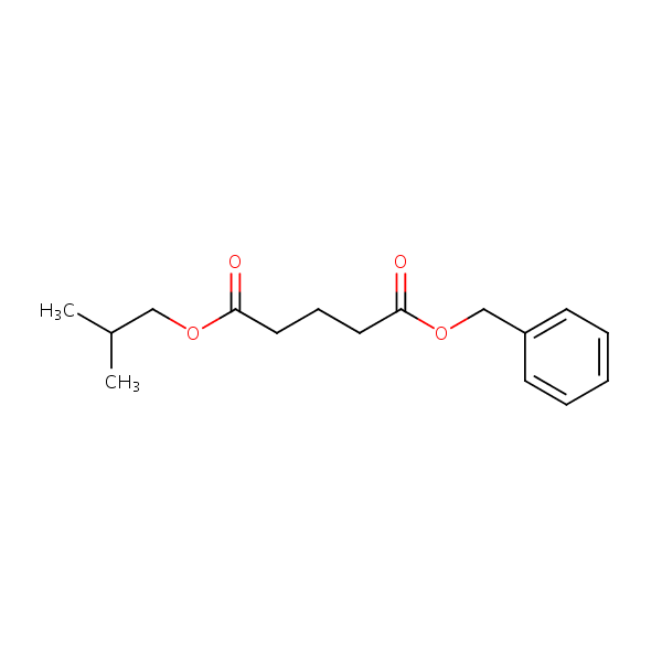 Structural image of Pentanedioic acid, 2-methylpropyl phenylmethyl ester