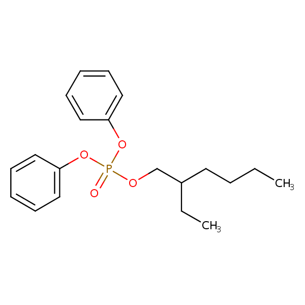 Structural image of 2-Ethylhexyl diphenyl phosphate