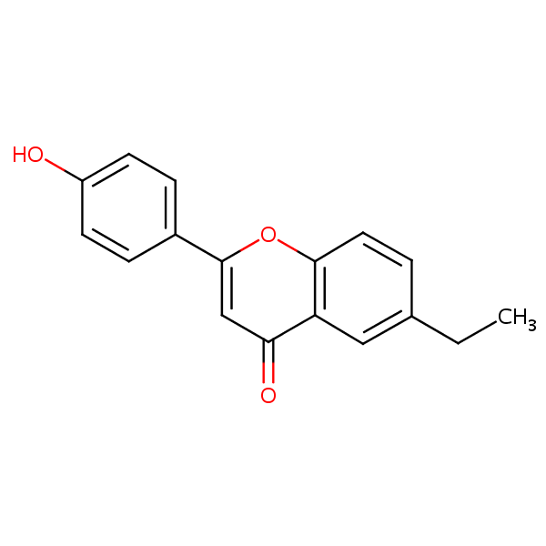 Structural image of 6-Ethyl-2-(4-hydroxyphenyl)-4H-1-benzopyran-4-one