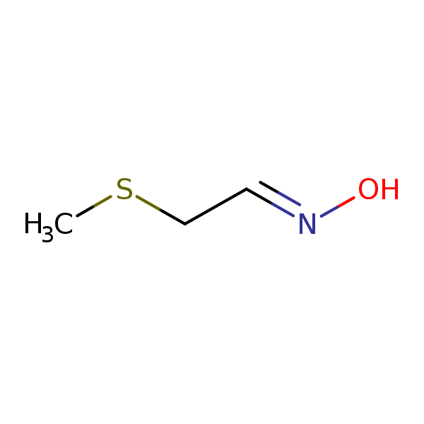 Structural image of Acetaldehyde, (methylthio)-, oxime
