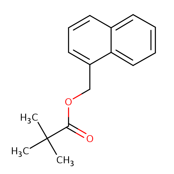 Structural image of (Naphthalen-1-yl)methyl 2,2-dimethylpropanoate
