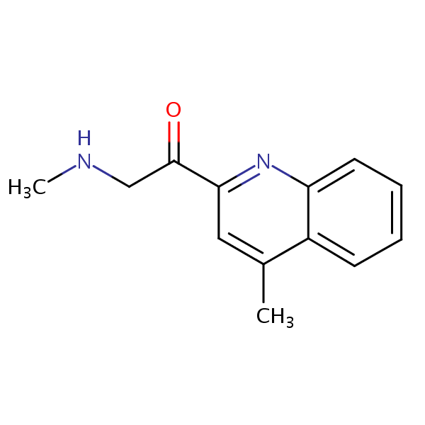 Structural image of 2-(Methylamino)-1-(4-methylquinolin-2-yl)ethan-1-one