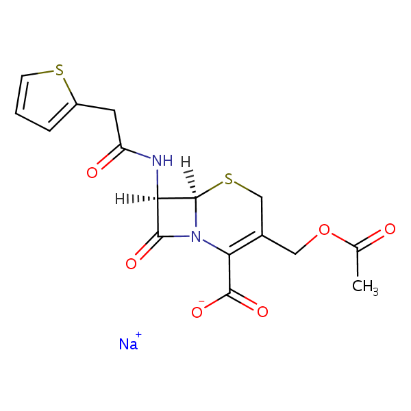 Structural image of Cephalothin sodium