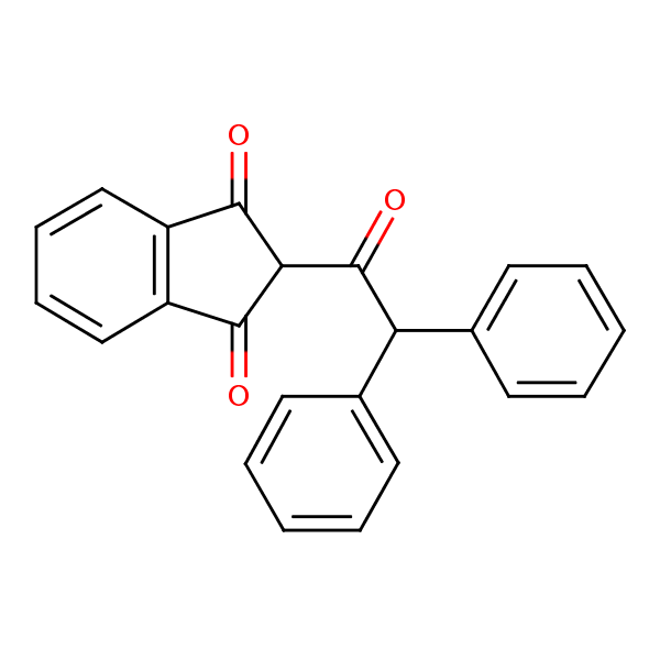 Structural image of Diphacinone