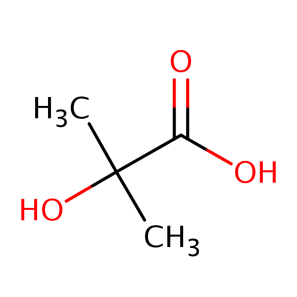 Structural image of 2-Hydroxyisobutyric acid