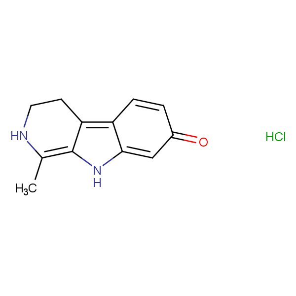 Structural image of 1-Methyl-2,3,4,9-tetrahydro-7H-pyrido[3,4-b]indol-7-one--hydrogen chloride (1/1)