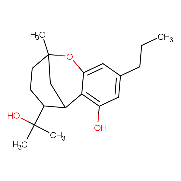 Structural image of 5-(2-Hydroxypropan-2-yl)-2-methyl-9-propyl-3,4,5,6-tetrahydro-2H-2,6-methano-1-benzoxocin-7-ol