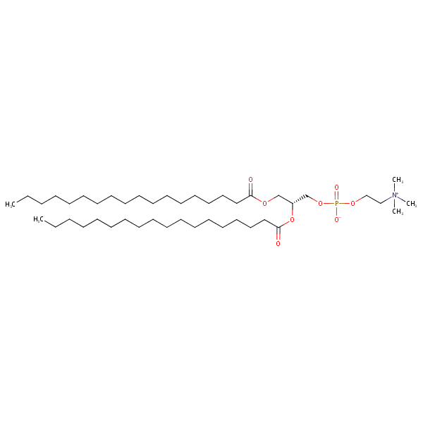 Structural image of 1,2-Distearoyl-sn-3-phosphacholine