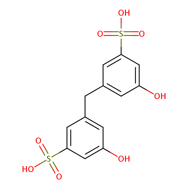 Structural image of 3,3'-Methylenebis(5-hydroxybenzenesulphonic) acid