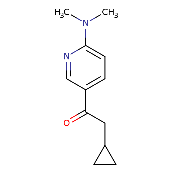 Structural image of 2-Cyclopropyl-1-[6-(dimethylamino)-3-pyridinyl]ethanone
