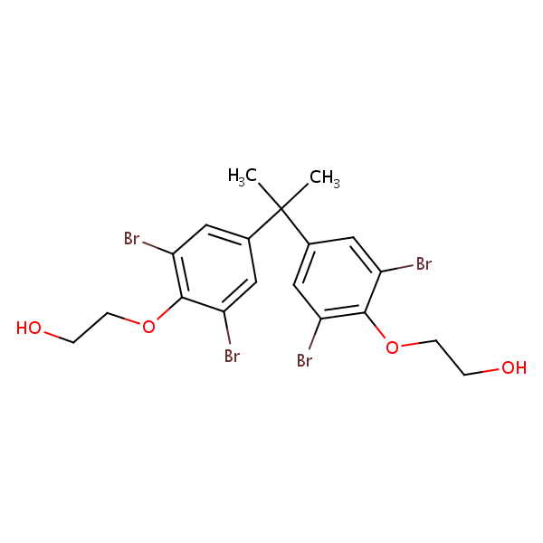 Structural image of Tetrabromobisphenol A bis(2-hydroxyethyl...