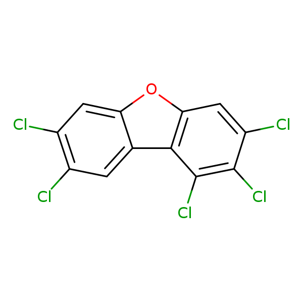 Structural image of 1,2,3,7,8-Pentachlorodibenzofuran