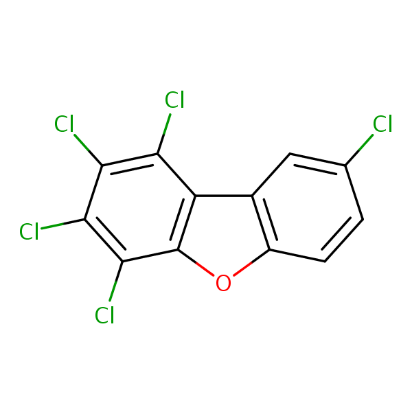 Structural image of Dibenzofuran, 1,2,3,4,8-pentachloro-
