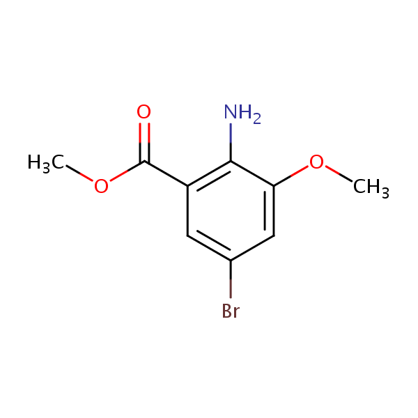 Structural image of Methyl 2-amino-5-bromo-3-methoxybenzoate