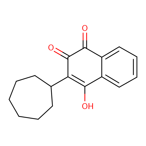 Structural image of 3-Cycloheptyl-4-hydroxynaphthalene-1,2-dione