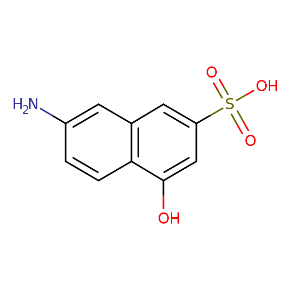 Structural image of 7-Amino-4-hydroxynaphthalene-2-sulfonic acid