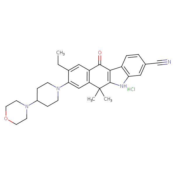 Structural image of Alectinib hydrochloride