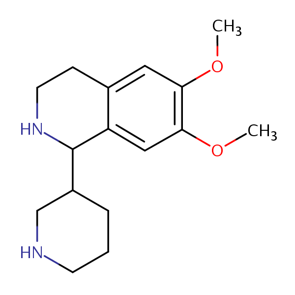 Structural image of 6,7-Dimethoxy-1-(piperidin-3-yl)-1,2,3,4-tetrahydroisoquinoline