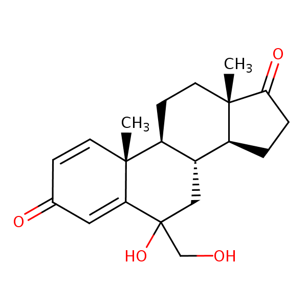 Structural image of 6-Hydroxy-6-(hydroxymethyl)androsta-1,4-diene-3,17-dione