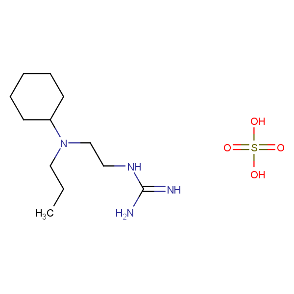 Structural image of Sulfuric acid--N-{2-[cyclohexyl(propyl)amino]ethyl}guanidine (1/1)