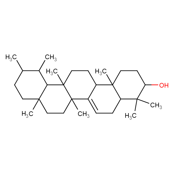 Structural image of 4,4,6b,8a,11,12,12b,14b-Octamethyl-1,2,3,4,4a,5,6b,7,8,8a,9,10,11,12,12a,12b,13,14,14a,14b-icosahydropicen-3-ol