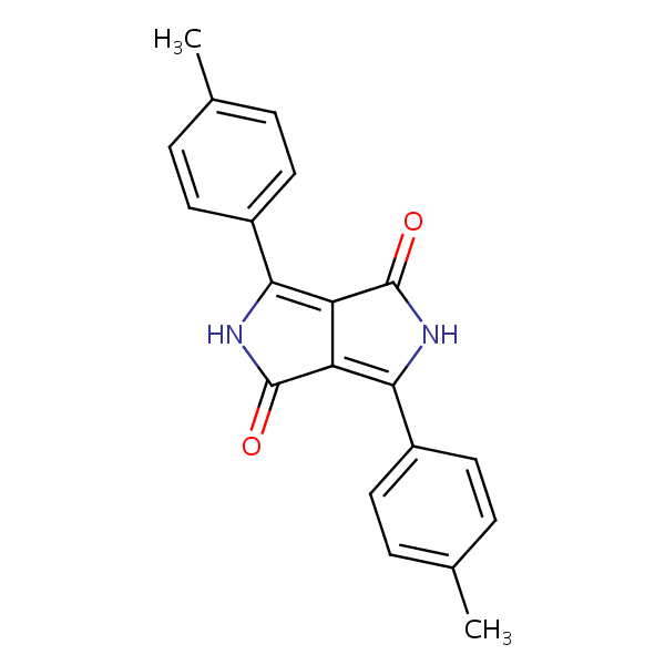 Structural image of 2,5-Dihydro-3,6-di-p-tolylpyrrolo(3,4-C)pyrrole-1,4-dione