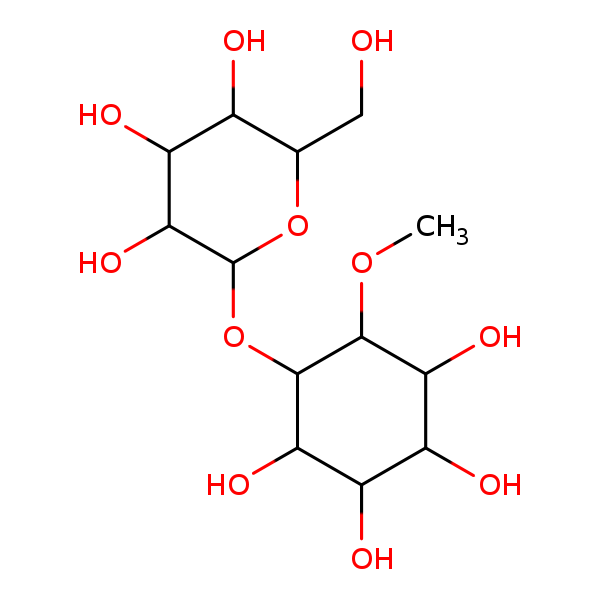 Structural image of 2-O-α-D-Galactopyranosyl-3-O-methyl-D-chiro-inositol