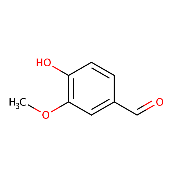 Structural image of 4-Hydroxy-3-methoxybenzaldehyde