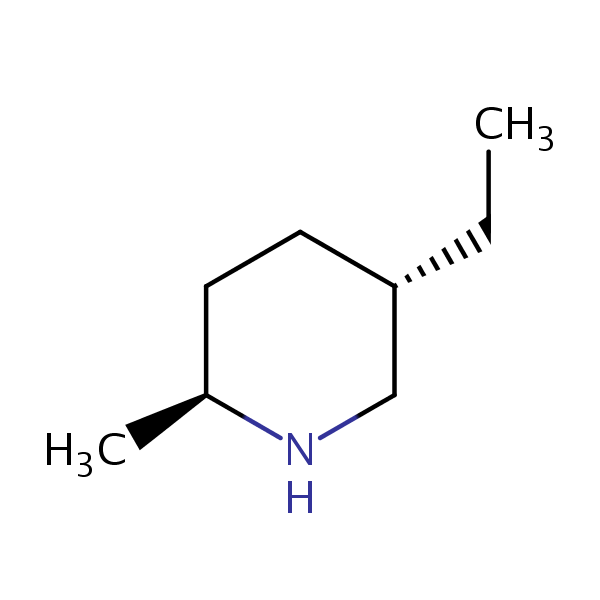 Structural image of Piperidine, 5-ethyl-2-methyl-, trans-