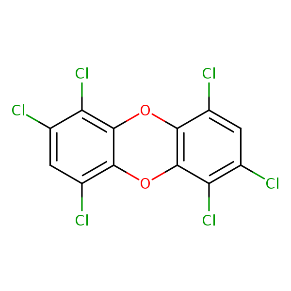 Structural image of 1,2,4,6,7,9-Hexachlorodibenzo-p-dioxin