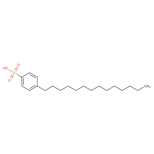 Structural image of 4-Tetradecylbenzenesulfonic acid