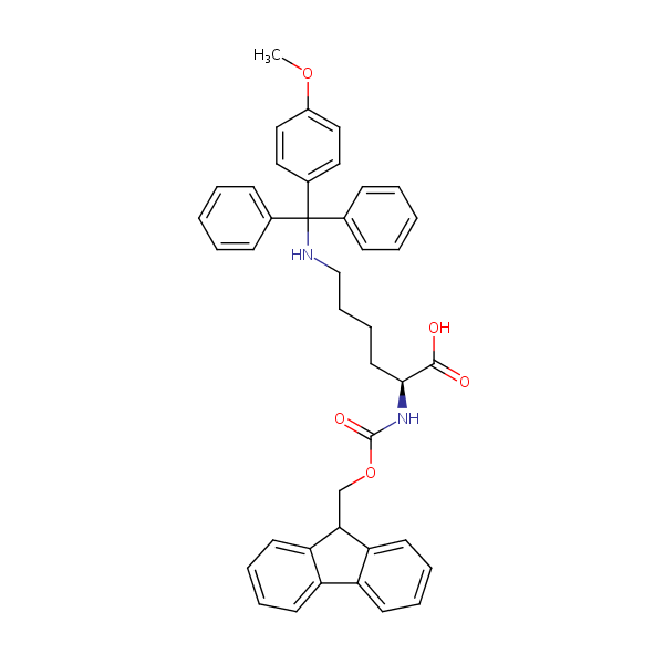 Structural image of N~2~-{[(9H-Fluoren-9-yl)methoxy]carbonyl}-N~6~-[(4-methoxyphenyl)(diphenyl)methyl]-L-lysine