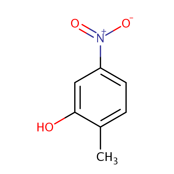 Structural image of Phenol, 2-methyl-5-nitro-